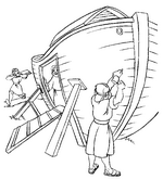 Ausmalbild Bibel die Arche Noah